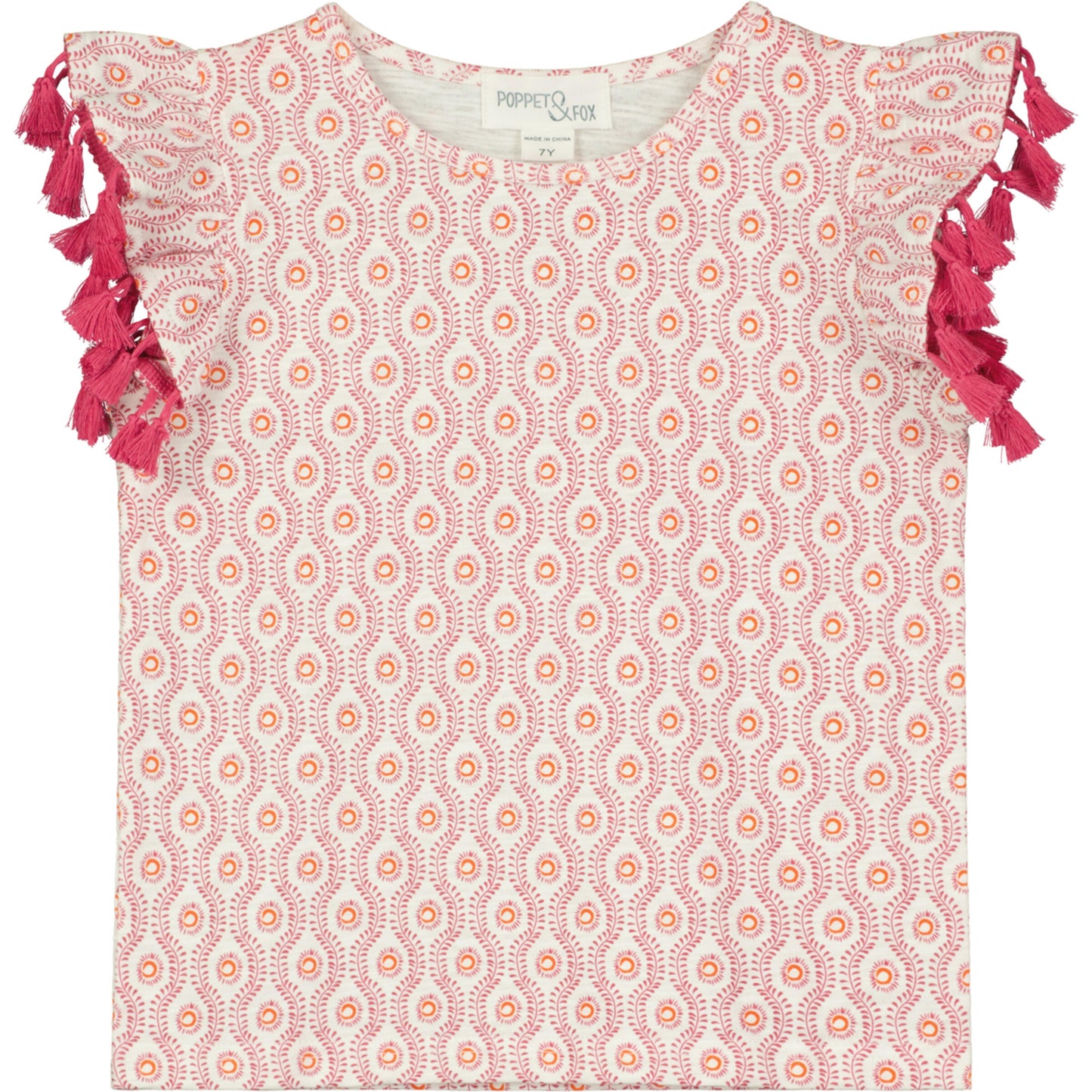 Tassel Sleeve T-Shirt, Marrakesh