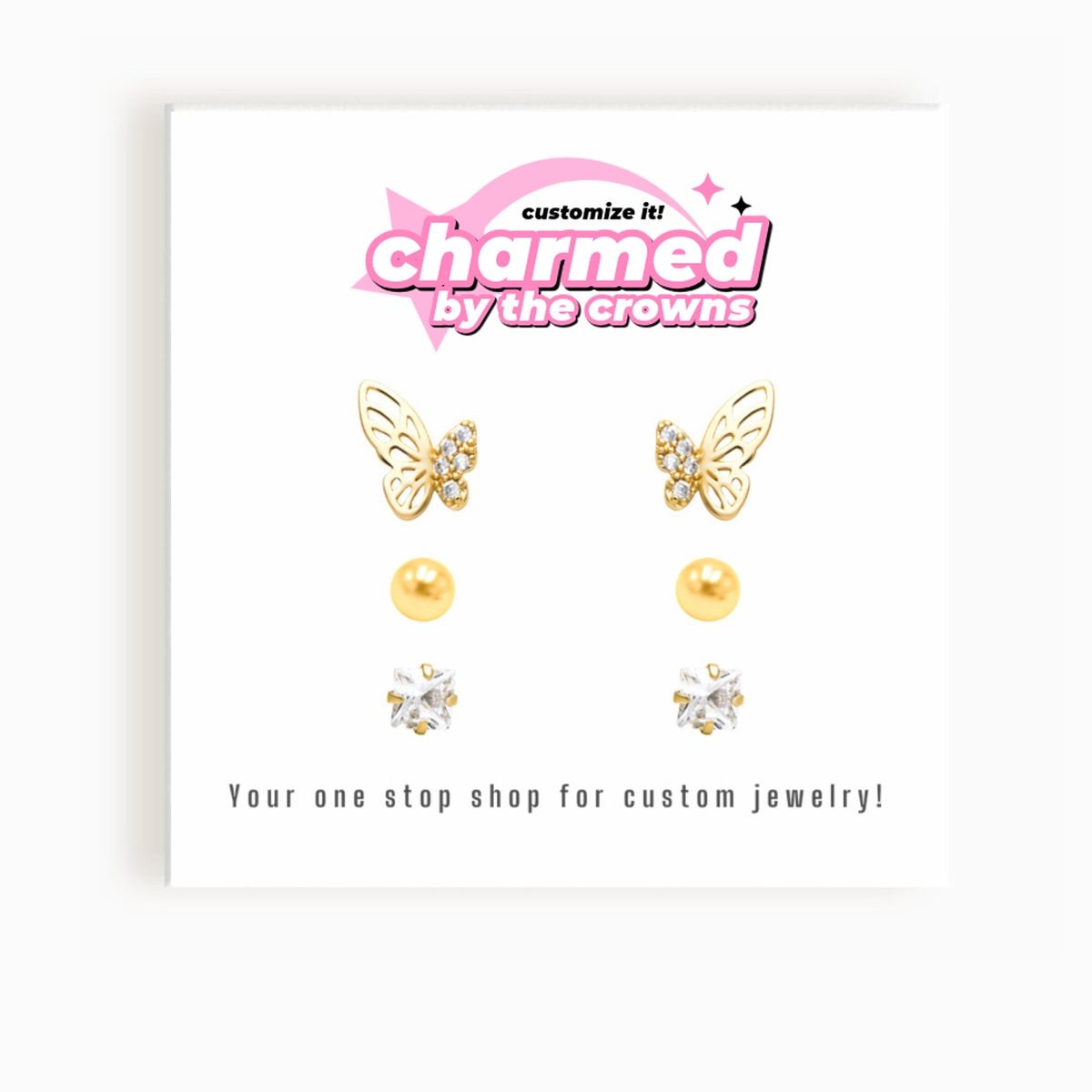 Butterfly Stud Set (3-49)