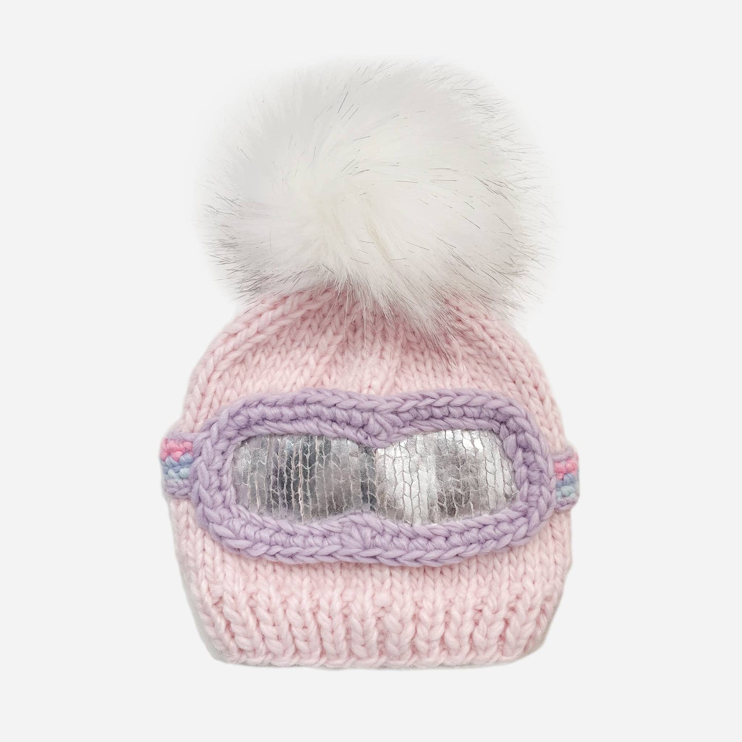 Ski Goggles Hat, Baby Pink