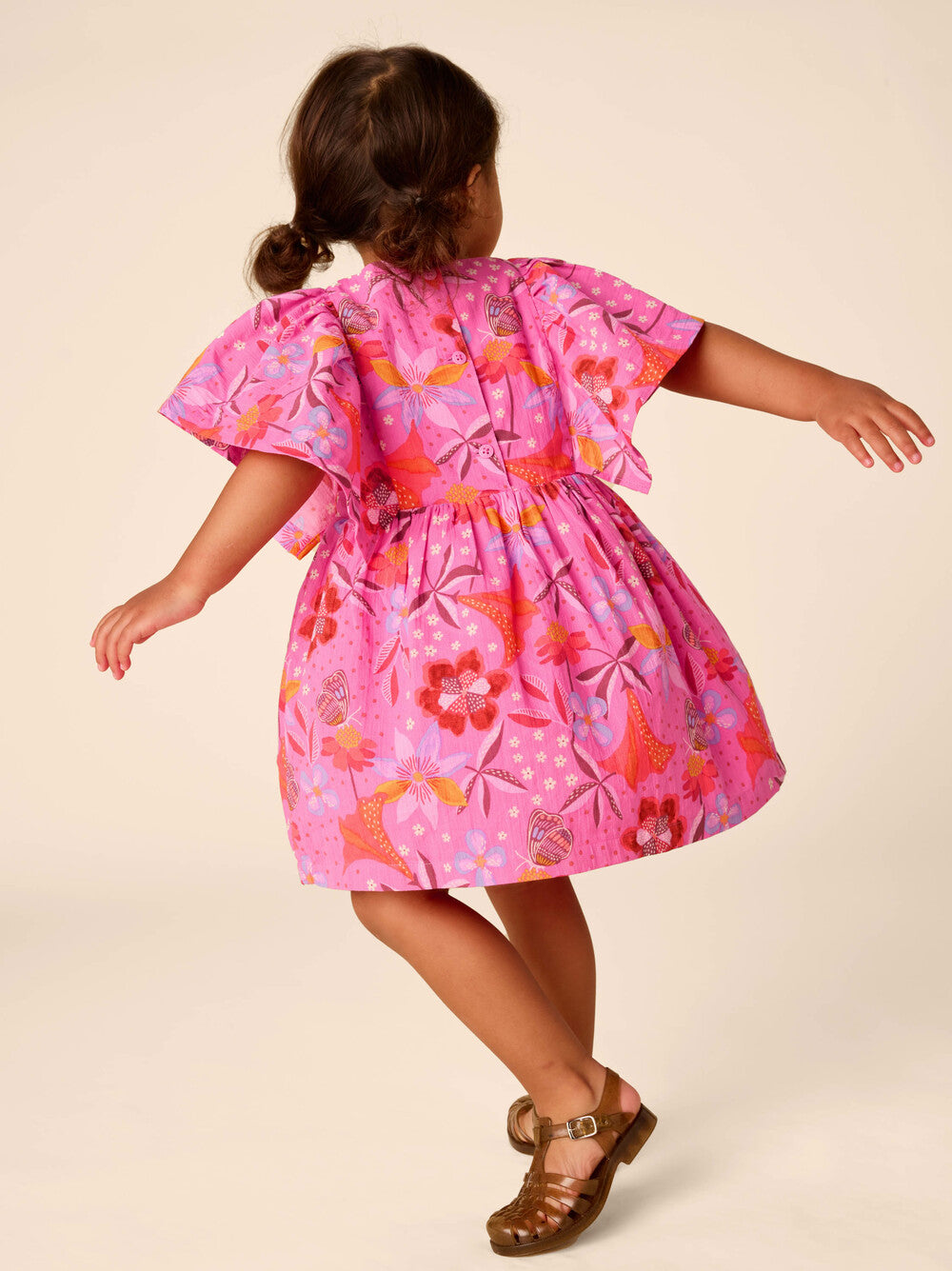 Butterfly Sleeve Twirl Dress, Brazilian