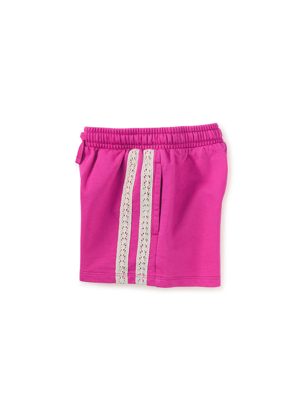 Crochet Trim Sporty Shorts, Flambe