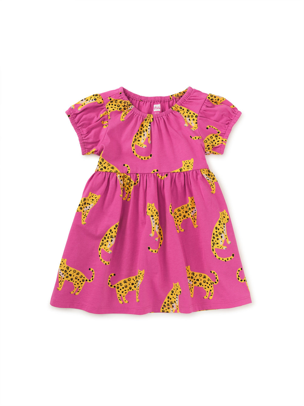 Puff Sleeve Empire Dress, Sweet Jaguars