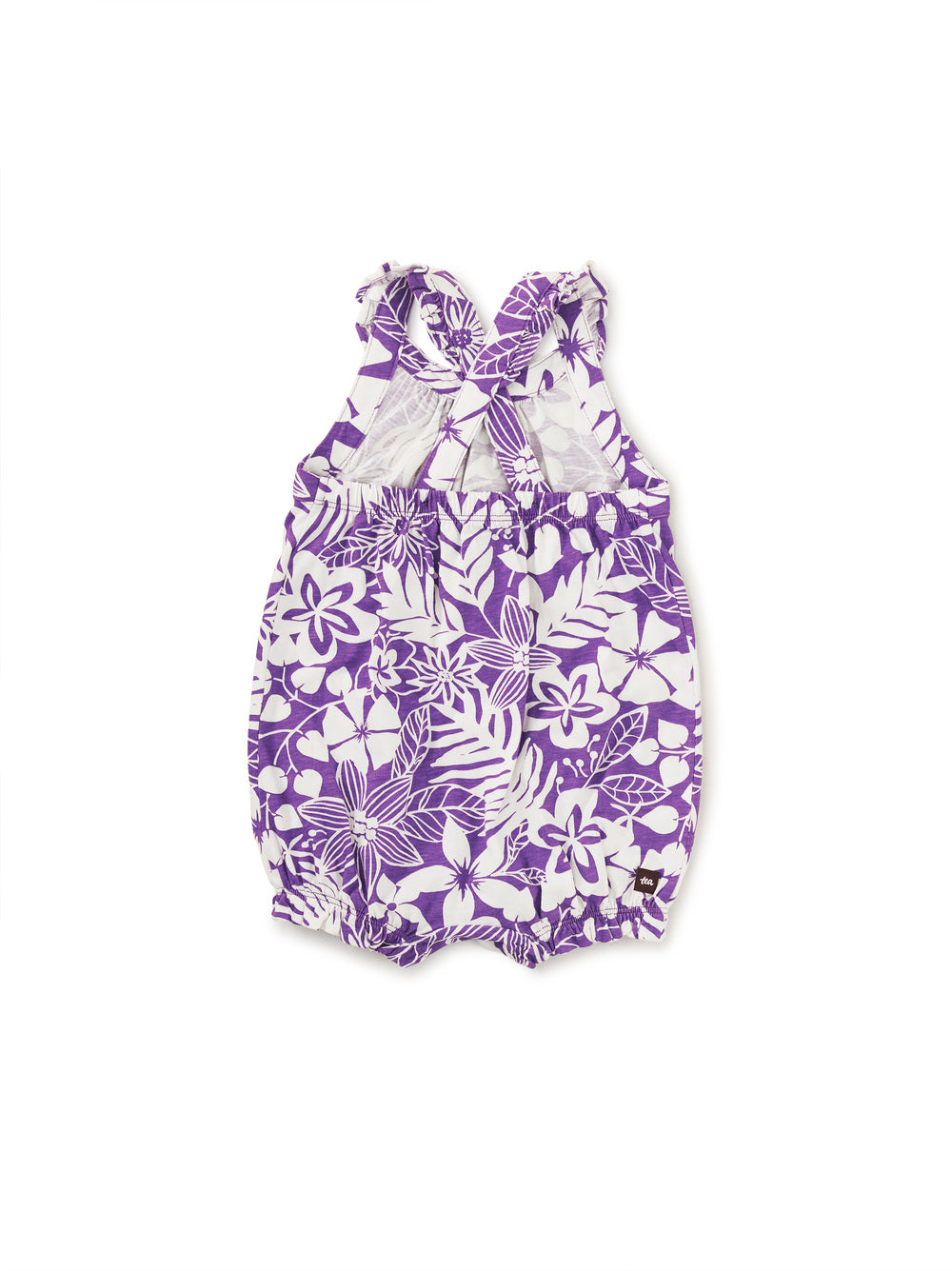 Cross-Back Romper, Tropical Foliage