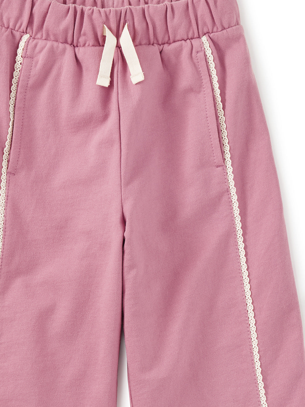 Lace Trim Track Pants, Hydrangea