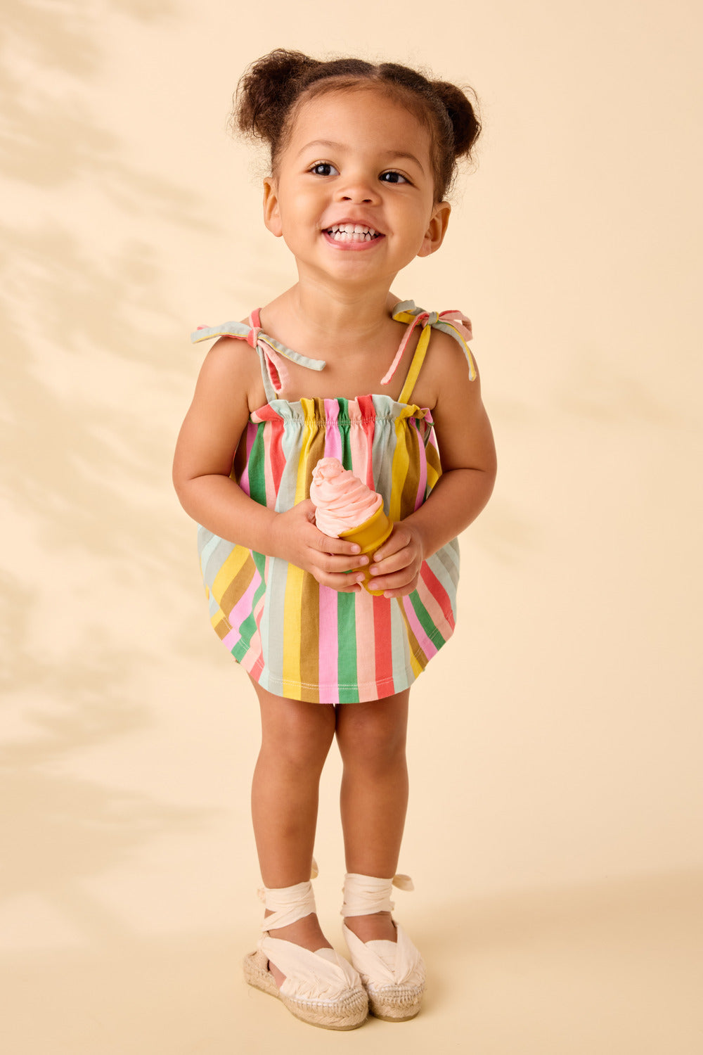 Tie Shoulder Baby Set, San Sebastian Stripe