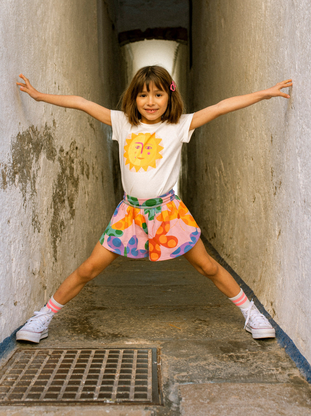 Sporty Petal Shorts, Butterfly Spot