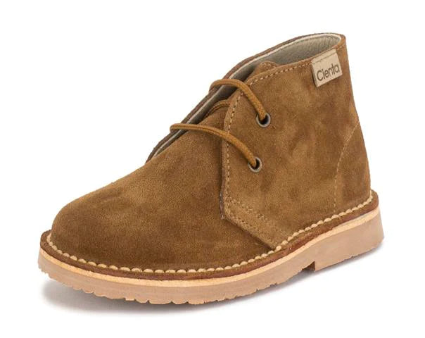 Suede Lace Up Boot - Tan