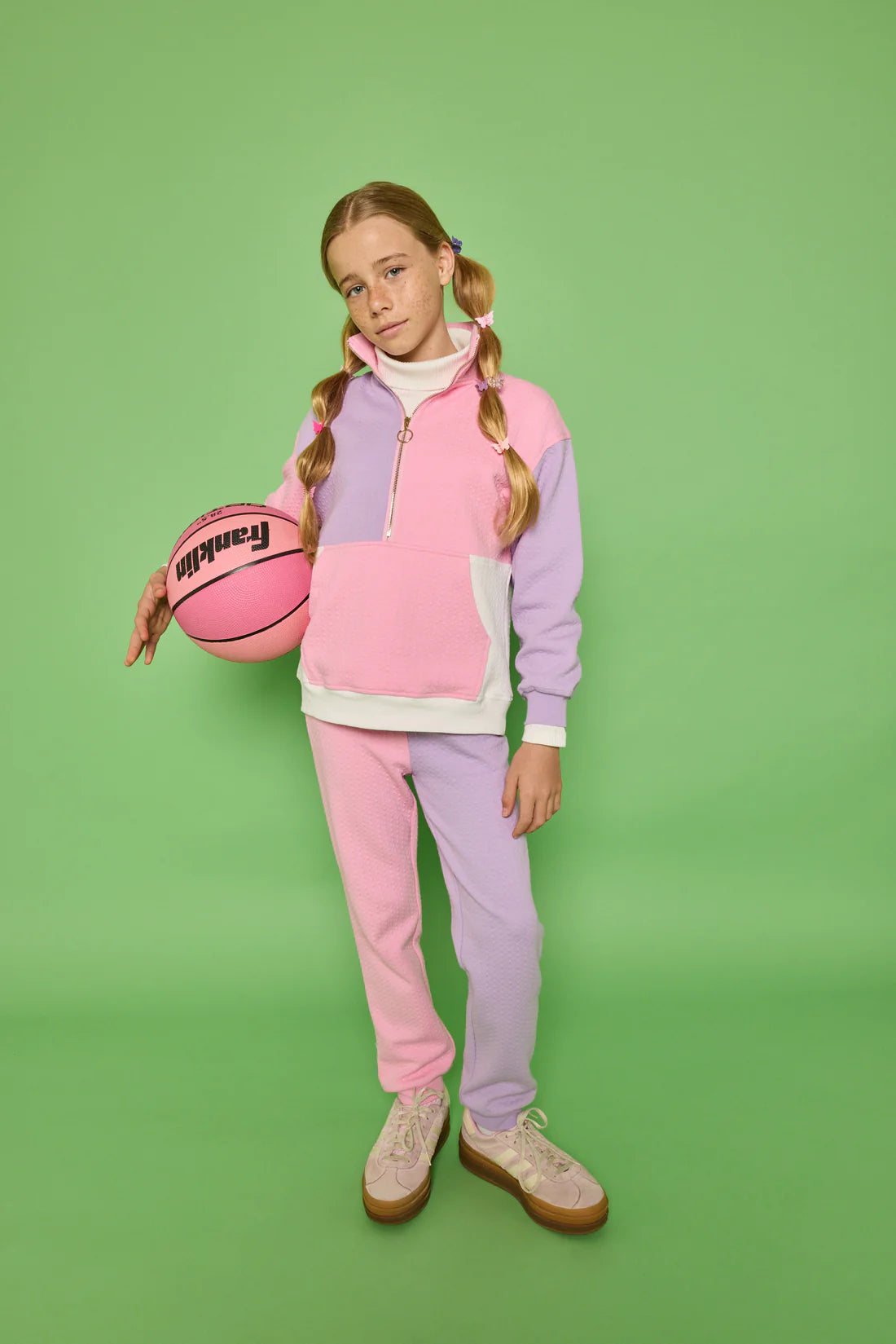 Colorblock Pullover - Pink & Lilac