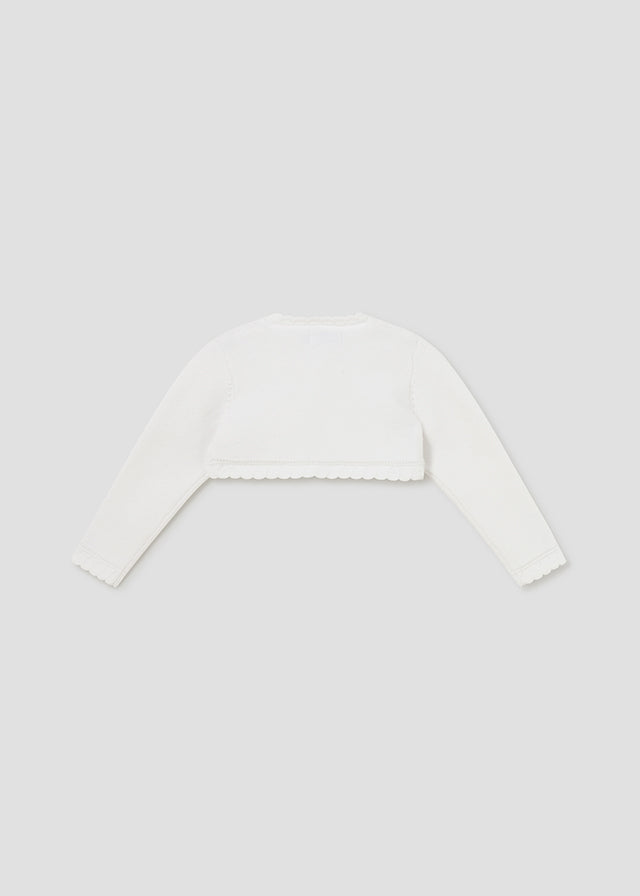Knit Cardigan, White, 308