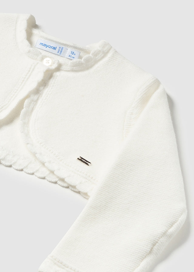 Knit Cardigan, Natural, 308