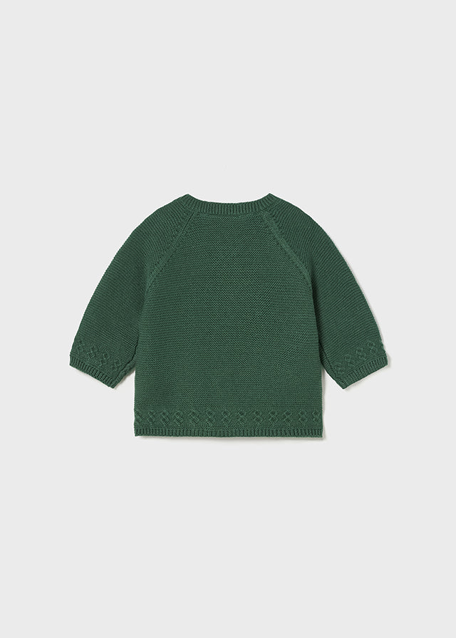 Cotton Knit Cardigan, Pine, 2301