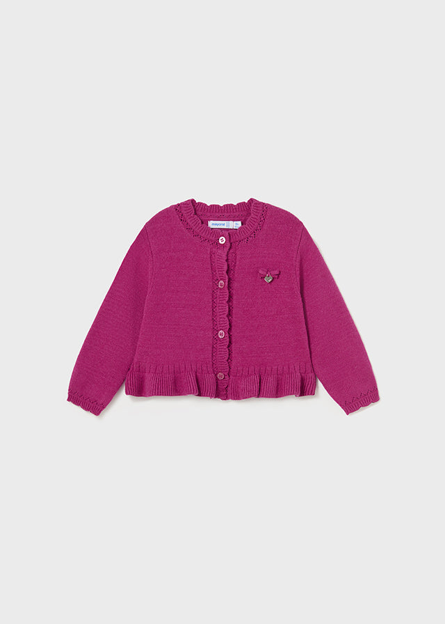 Knit Cardigan, Magenta, 2313