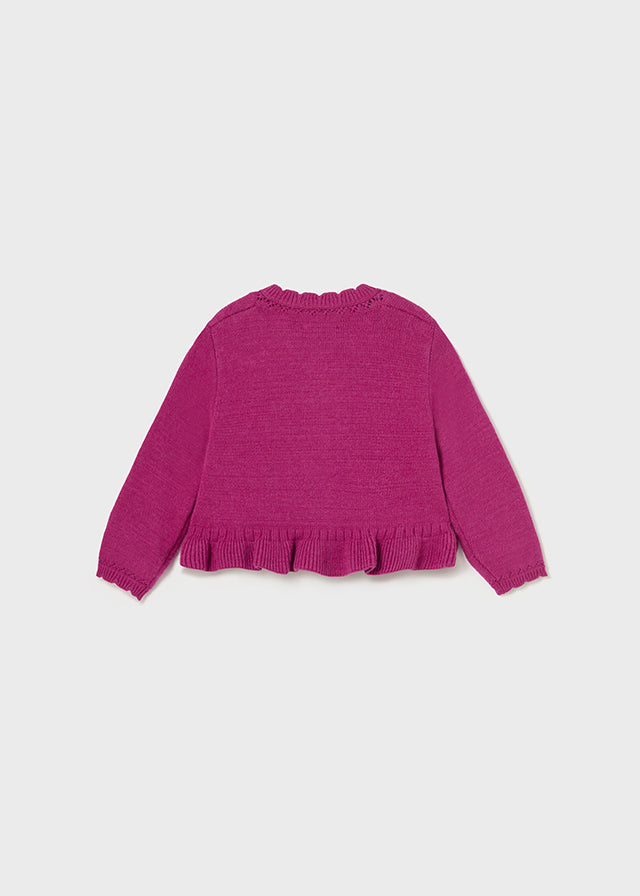 Knit Cardigan, Magenta, 2313