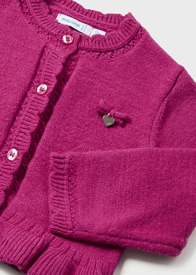 Knit Cardigan, Magenta, 2313