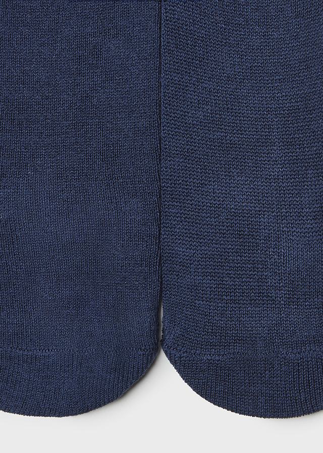 Cotton Blend Tights, Navy, Baby/Toddler