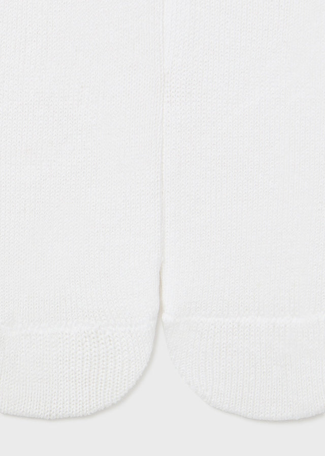Cotton Blend Tights, White, Baby/Toddler