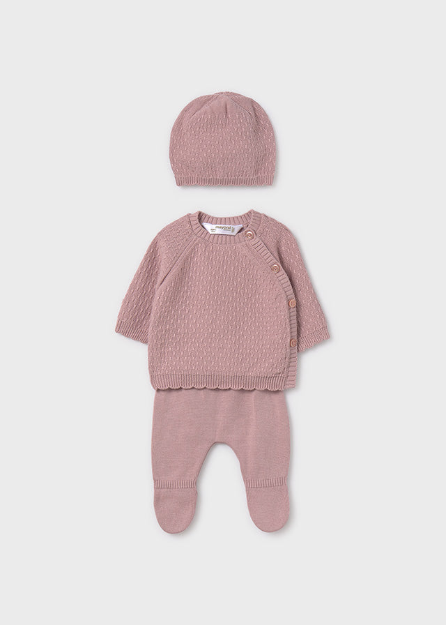 Sweater Set w/Hat, Pink, 9514