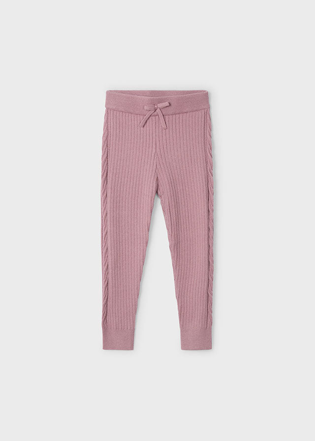 Rib Knit Leggings, Rose, 10812