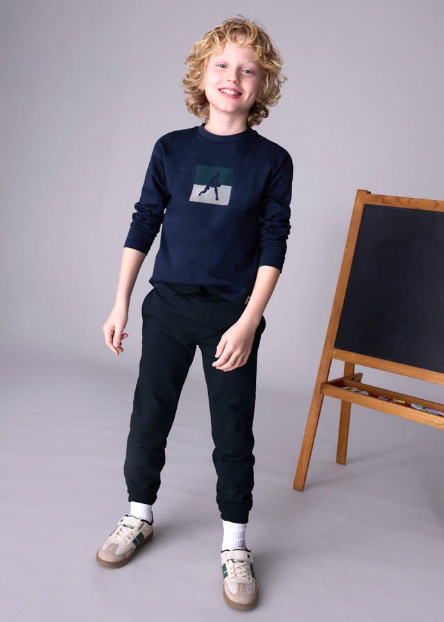 Fleece Joggers, Black, 705