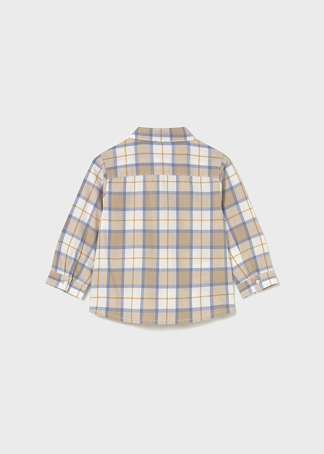 L/S Checked Shirt, Oatmeal, 2109