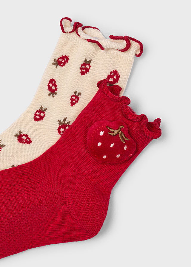 2-Pack Strawberry Socks, 10054