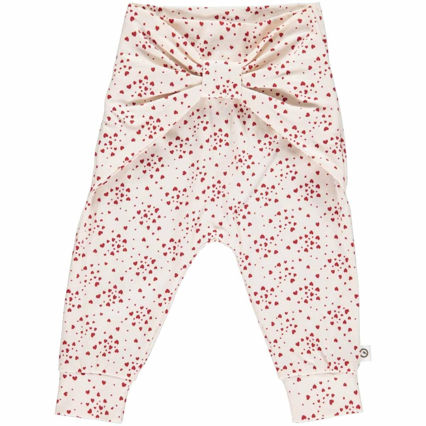 Love Bow Pants, Buttercream/Berry Red