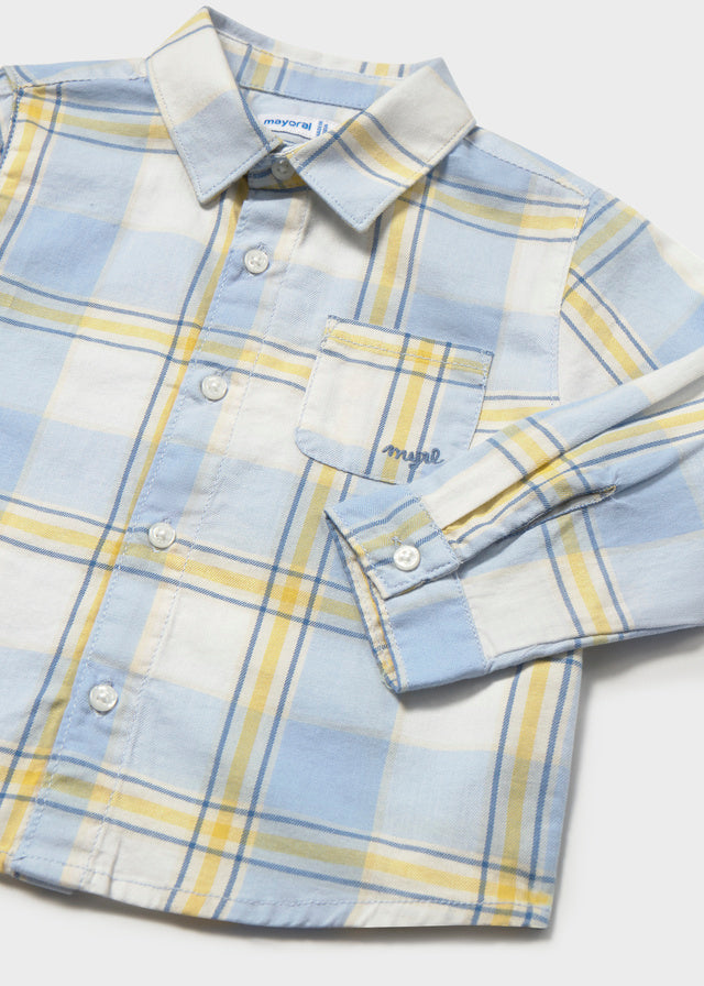 L/S Plaid Shirt, Rain, 2112