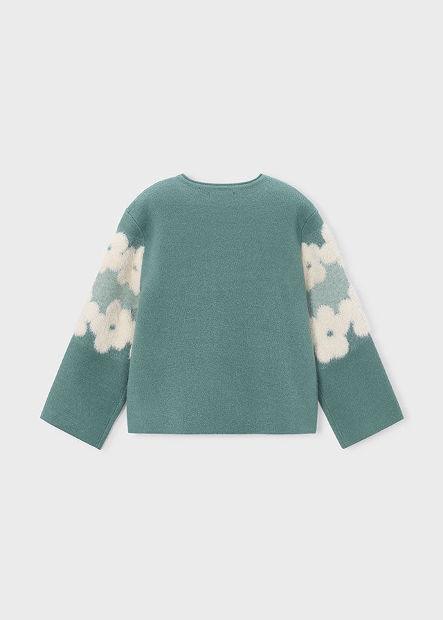 Flower Sweater, Green, 4317