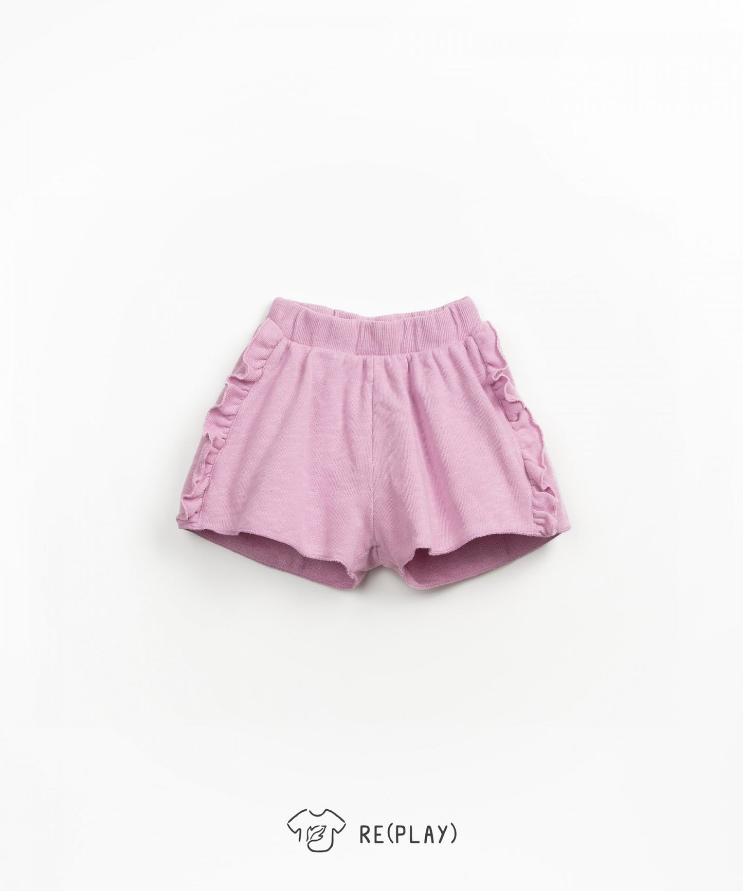 Ruffle Fleece Shorts, Pink