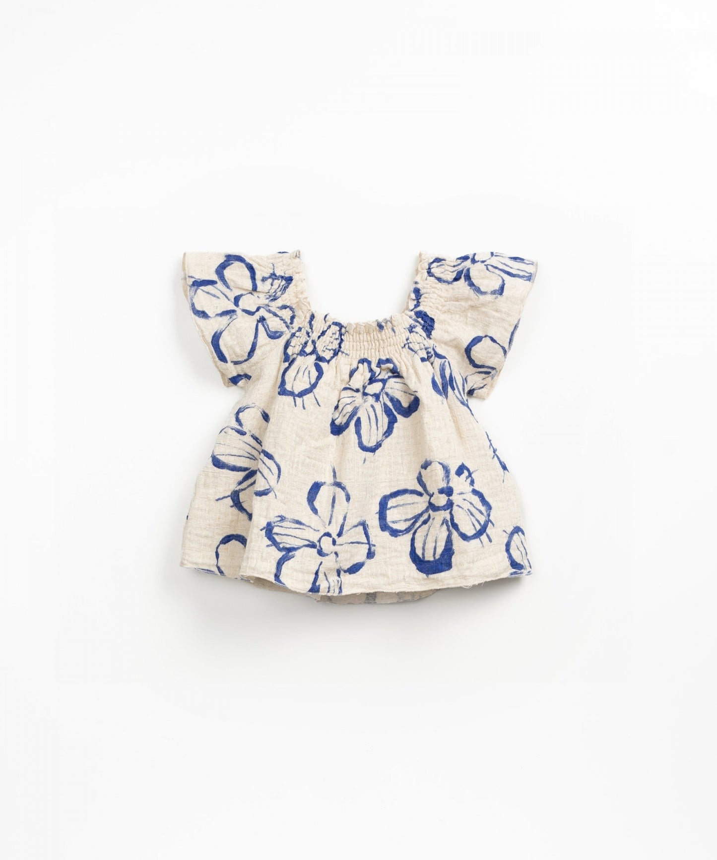 Girls Woven Tunic, Blue Floral