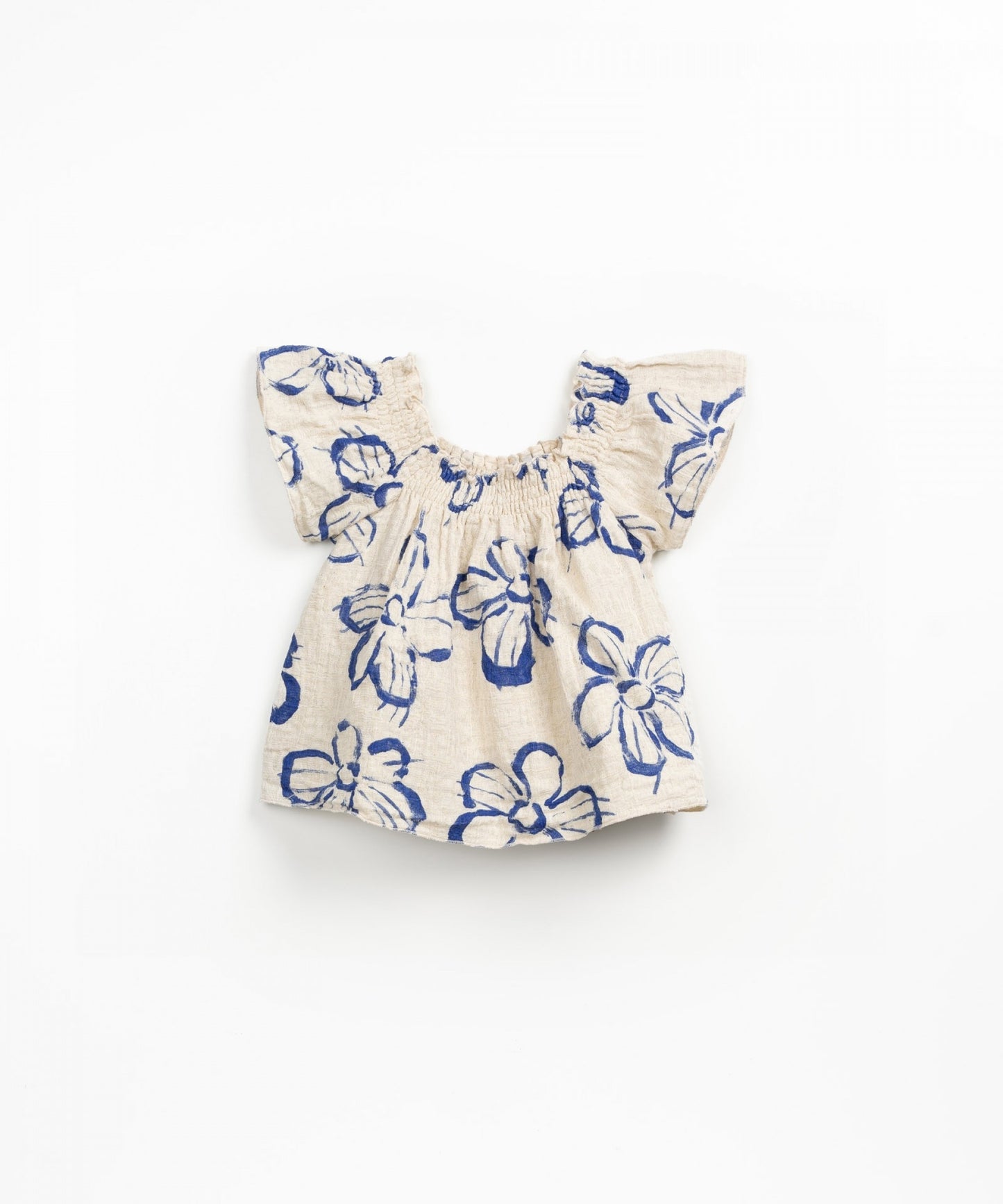 Girls Woven Tunic, Blue Floral