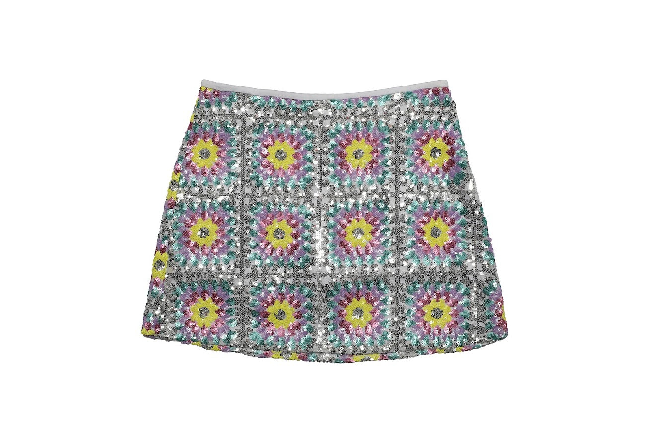 Patch Skort, Silver