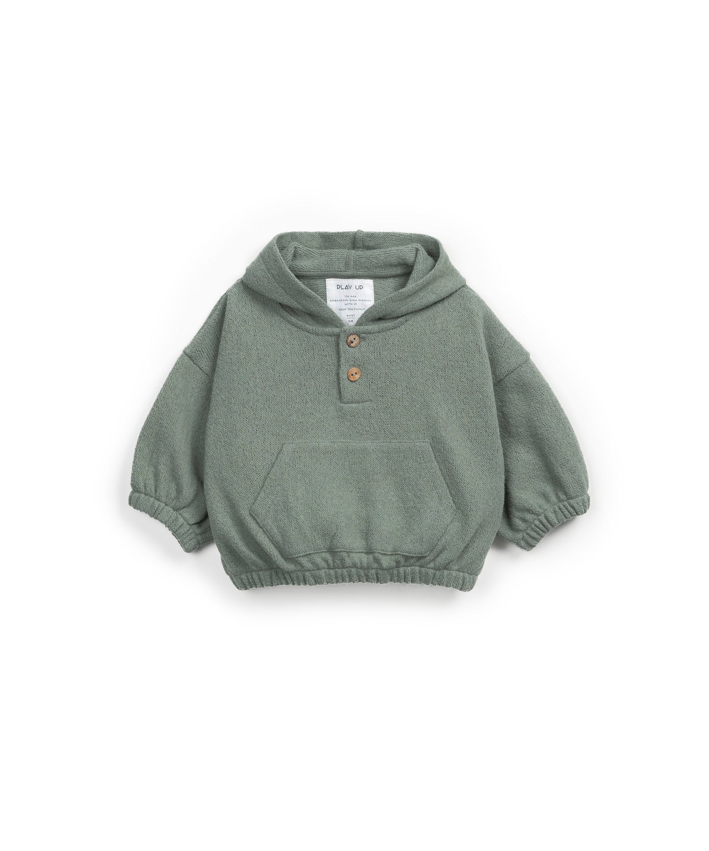 Jersey Hooded Sweater, Sage
