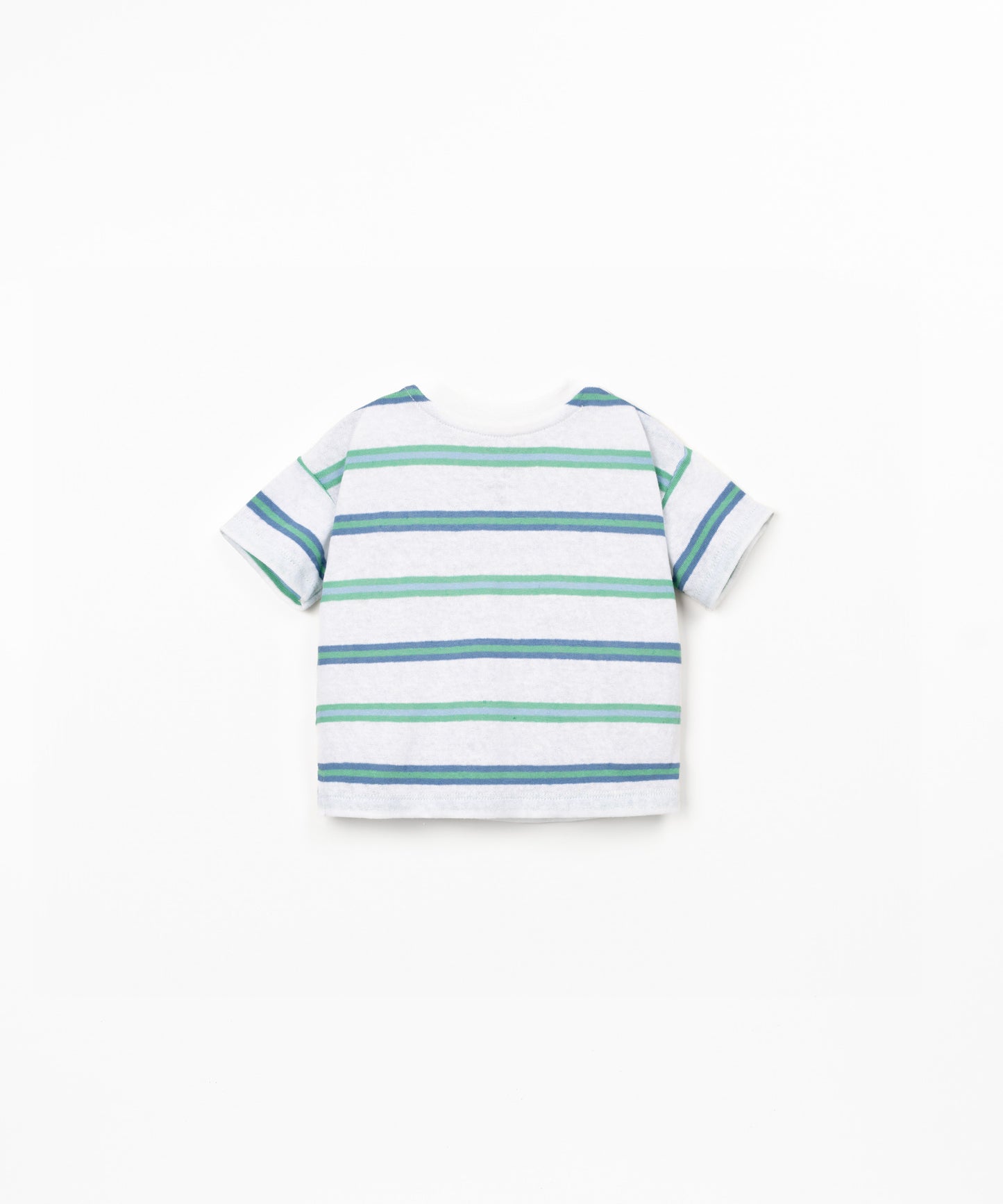 Striped Jersey T-Shirt, Blue/Green