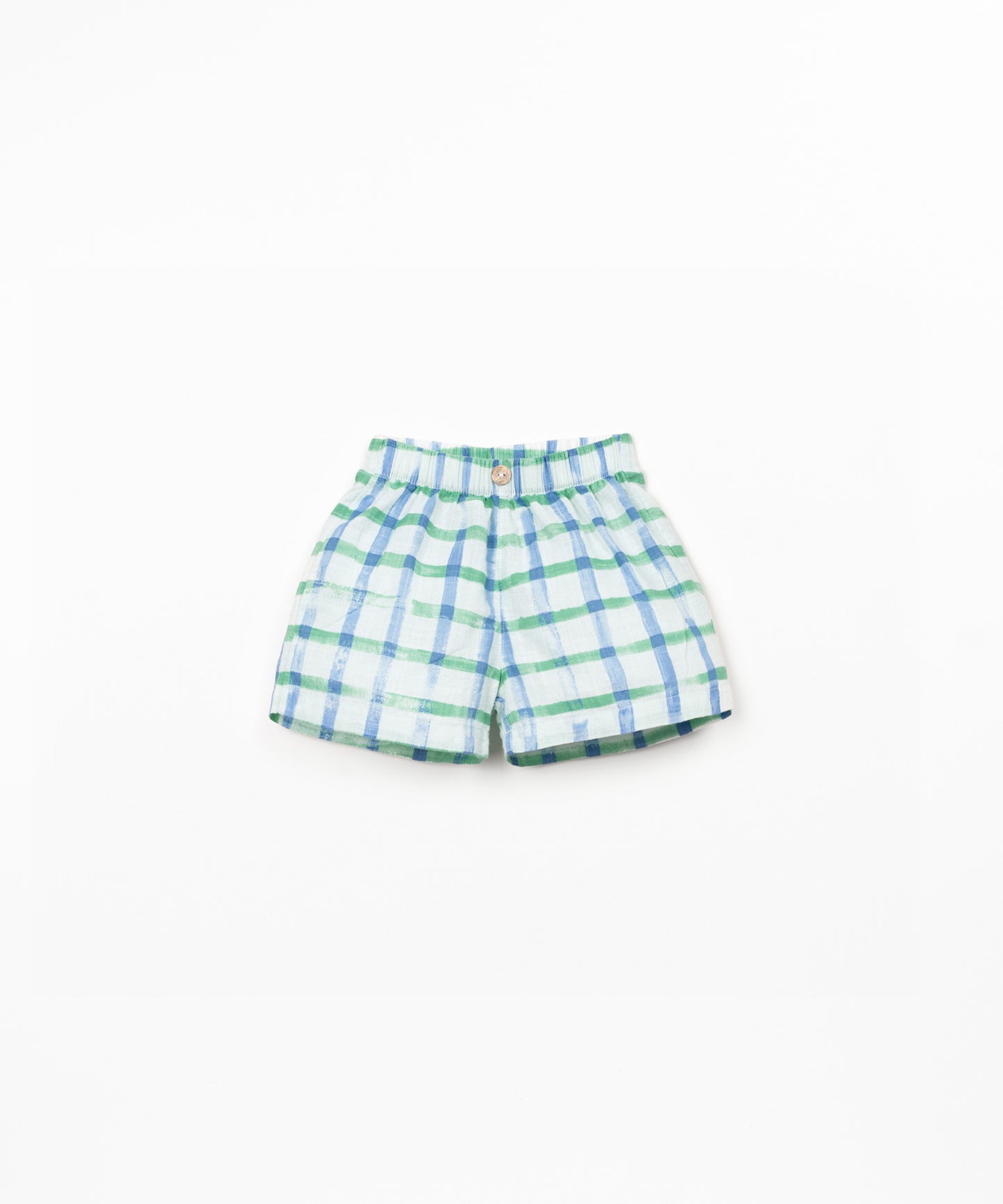 Woven Shorts, Checkered Blue