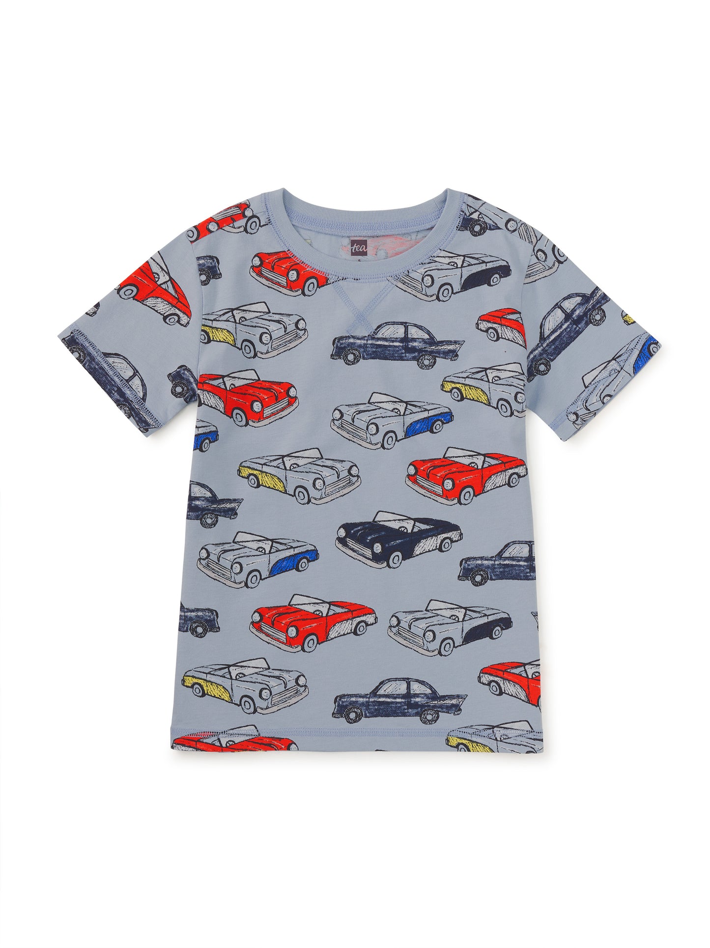 S/S Printed Tee, Cuban Cars