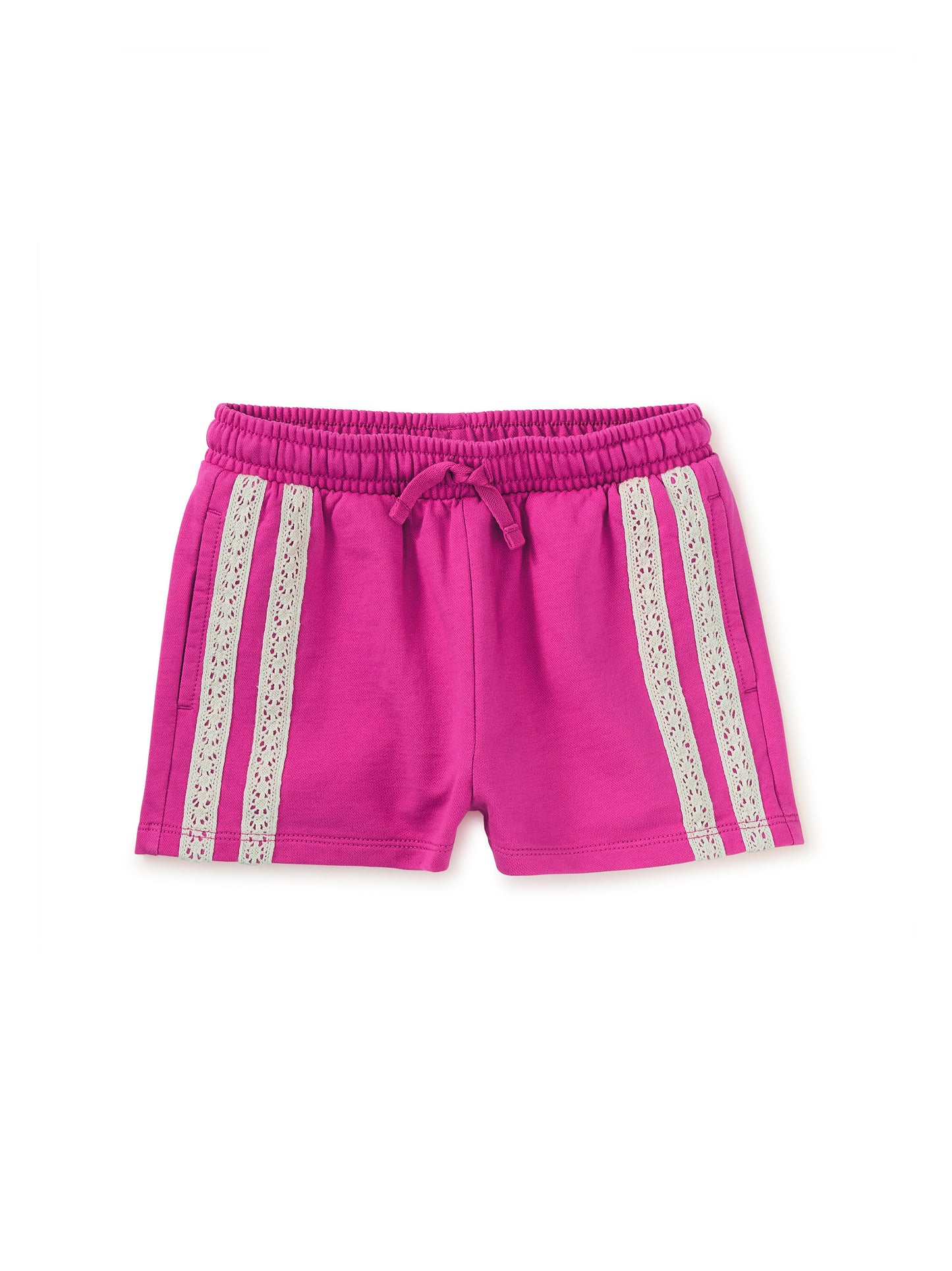 Crochet Trim Sporty Shorts, Flambe