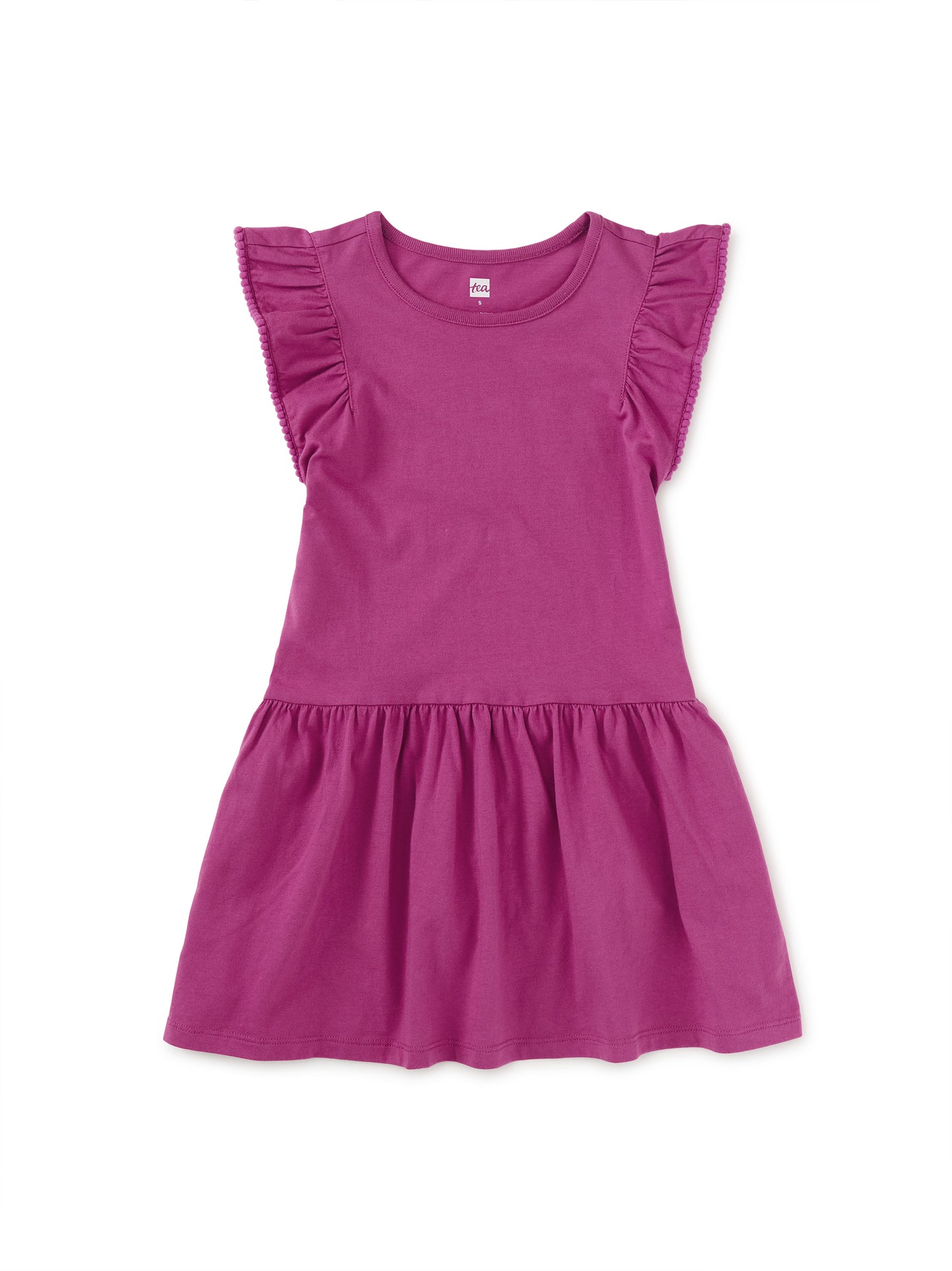 Pom-Pom Flutter Dress, Mulberry