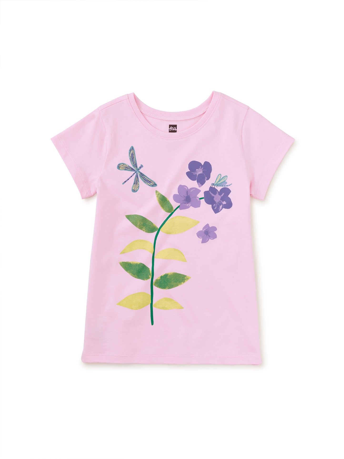 S/S Graphic Tee, Dragonfly Floral