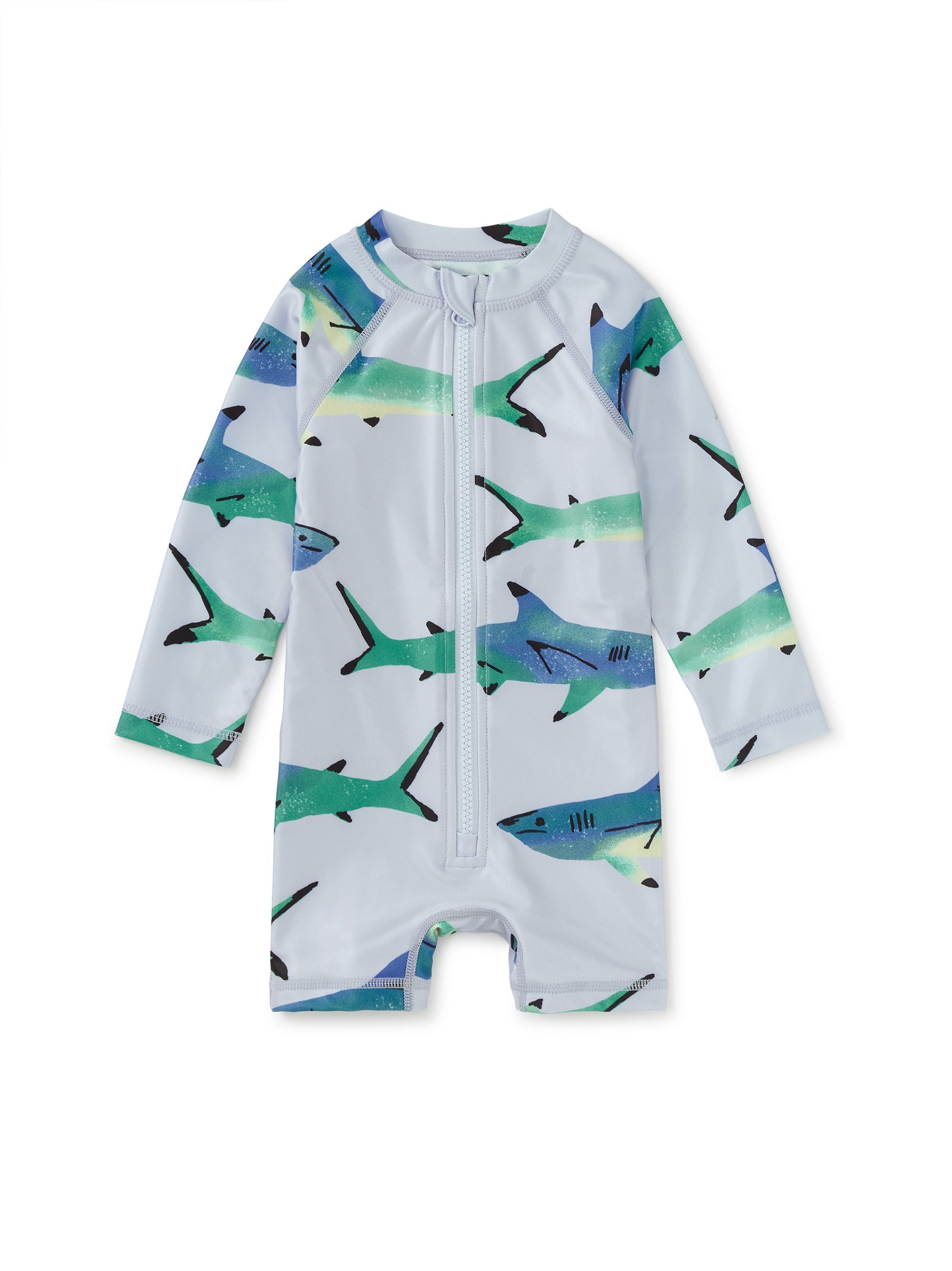 L/S Rash Guard Baby Swimsuit, Painted Shark
