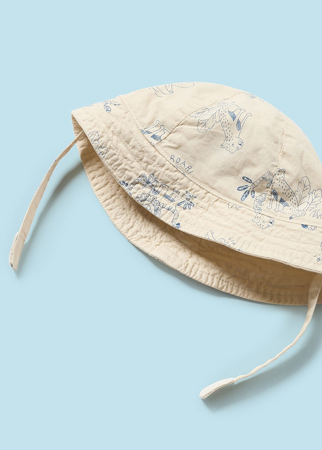 Reversible Bucket Hat, Jungle Print/Bear, 1249
