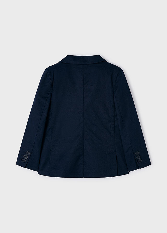 Linen Blazer, Navy, 3486