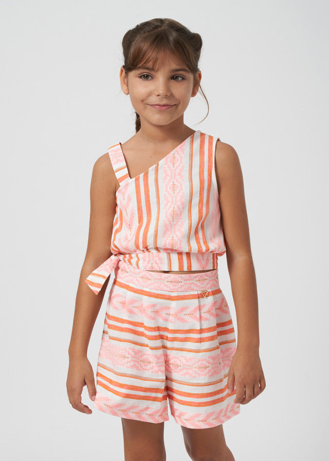 Flamingo Stripe Jacquard Shorts, 6265