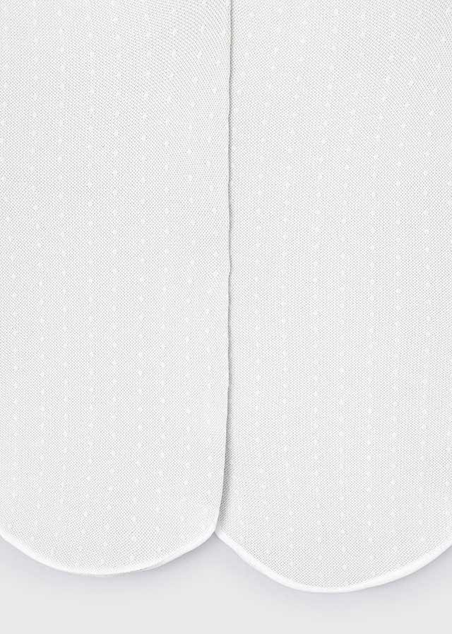 Microfiber Dot Stockings, White