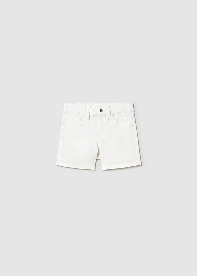 5-Pocket Twill Shorts, White, 206