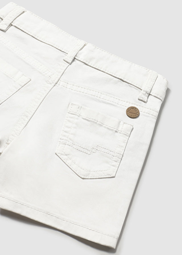 5-Pocket Twill Shorts, White, 206