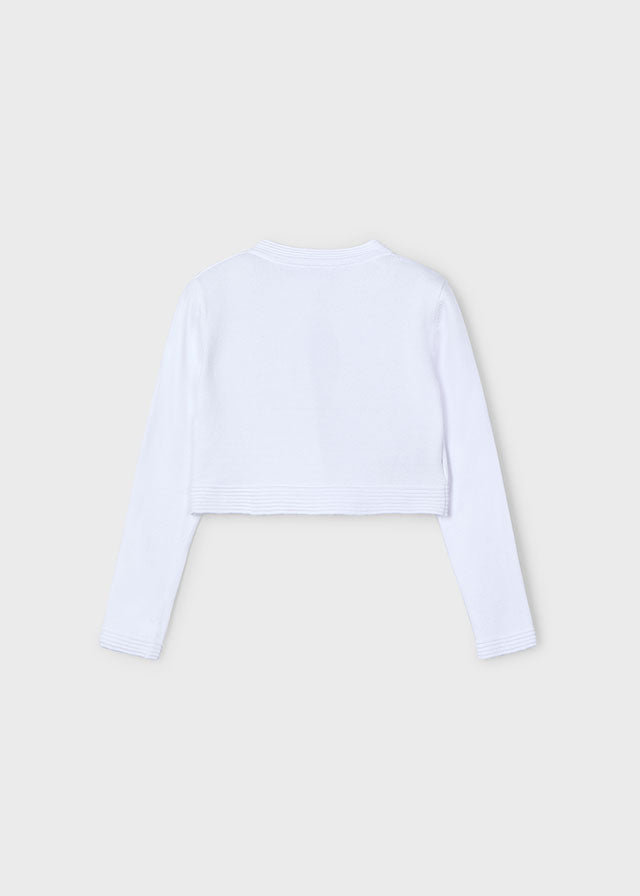 Knit Cardigan, White, 321
