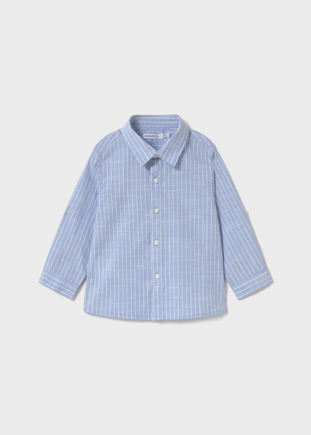 L/S Button Up Shirt, Blue Stripes, 1117