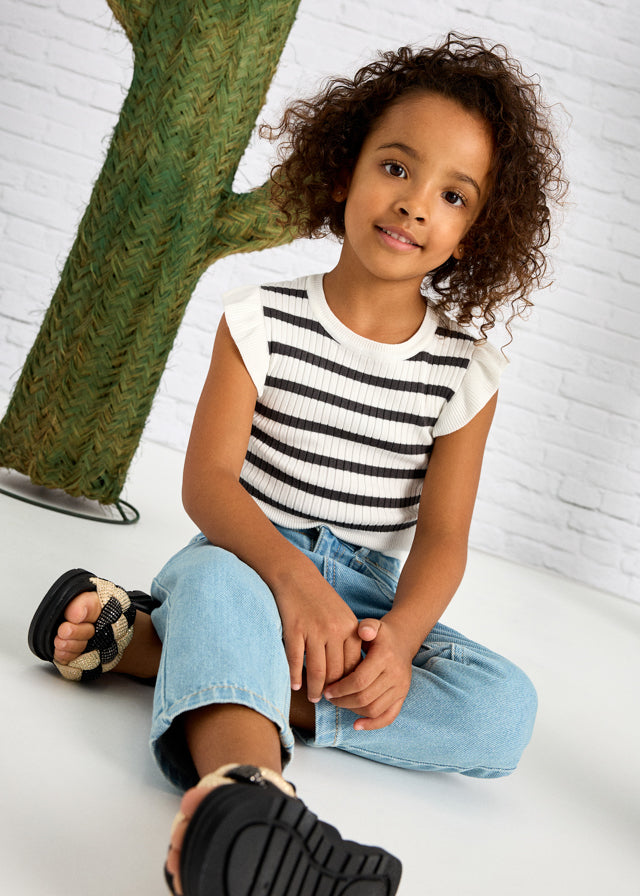 Stripe Ribbed Top, 3024