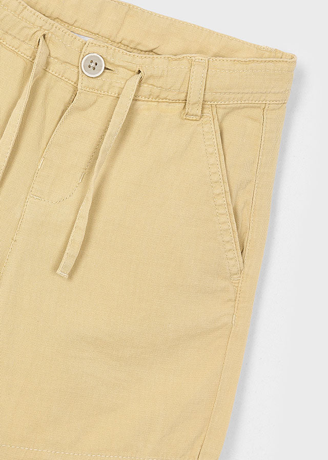 Linen Bermuda Shorts, Sand, 3226